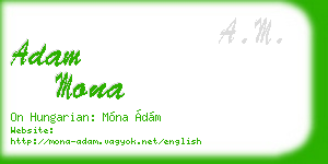 adam mona business card